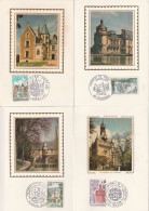 " CHATEAUX " Sur Lot De 4 Cartes Maximum Sur Soie. Voir Les Scans. CM à Saisir !!! - Castles