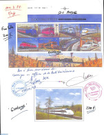 Guinea, Republic 1998 Trains, Original Design Sheets With Remarks, Postal History, Transport - Railways - Treni