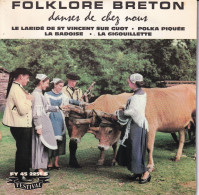 JEAN EVENOU, JACQUELINE VOLTEAU Et ROLLAND LEMAITRE  - FR EP -  FOLKLORE BRETON -LE LARIDE DE ST VINCENT SUR GUOT + 3 - Altri - Francese