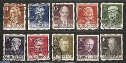Germany, Berlin 1952 Famous Persons 10v, Used, Used Or CTO - Usati