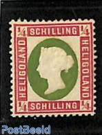 Heligoland 1873 1/4sh, Stamp Out Of Set, Unused (hinged) - Other & Unclassified