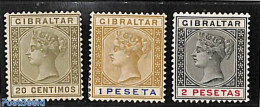 Gibraltar 1895 Definitives 3v, Unused (hinged) - Gibilterra