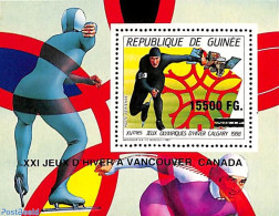 Guinea, Republic 2009 Olympic Winter Games, Overprint S/s, Mint NH, Sport - Transport - Olympic Winter Games - Skating.. - Other & Unclassified