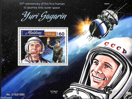 Maldives 2016 Yuri Gagarin S/s, Mint NH, Transport - Space Exploration - Maldivas (1965-...)