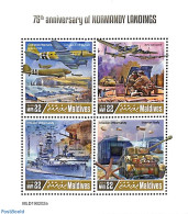 Maldives 2019 Normandy Landings 4v M/s, Mint NH, History - Transport - World War II - Aircraft & Aviation - Ships And .. - WW2 (II Guerra Mundial)