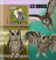 Djibouti 2023 Owls, Mint NH, Nature - Birds - Birds Of Prey - Owls - Dschibuti (1977-...)