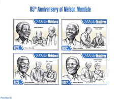 Maldives 2013 Nelson Mandela 4v M/s, Imperforated, Mint NH - Maldive (1965-...)