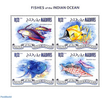 Maldives 2013 Fishes 4v M/s, Mint NH, Nature - Fish - Poissons