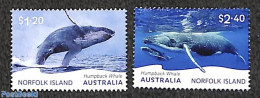 Norfolk Island 2024 Whales 2v, Mint NH, Nature - Sea Mammals - Other & Unclassified