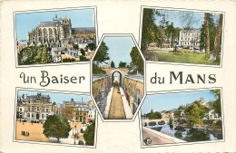 72* LE MANS  « un Baiser »  Multi-vues(CPSM 9x14cm)       RL35.1206 - Le Mans