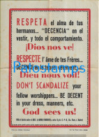 228787 SPAIN EPAÑA MADRID RESPETO DIOS NOS VE RELIGIOUS PANFLETO PAMPHLET NO POSTAL POSTCARD - Other & Unclassified