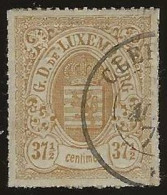 Luxembourg  .  Y&T   .   22  (2 Scans)    .  1865-73  .  Percés En Lignes Colorées  .    O   .    Oblitéré - 1859-1880 Armarios