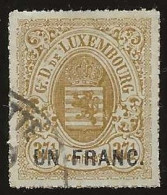 Luxembourg  .  Y&T   .   24  (2 Scans)  .  1865-73  .  Percés En Lignes Colorées    .    O   .    Oblitéré - 1859-1880 Stemmi