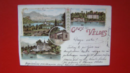 Bled.Gruss Aus Veldes.Hotel Und Pension Mallner,Veldes Insel,Hotel Luisenbad. Litograph. - Slovenië