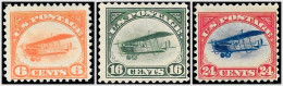 US 1918 Airs Jenny SG.A546-A548 Light Mounted Mint - Nuovi