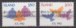 ISLANDIA 1982 ICELAND - LA NAVIDAD Y LA MUSICA - YVERT 543/544** - Ongebruikt