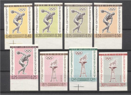 Paraguay 1962, Olympic Games, 8val IMPERFORATED - Paraguay