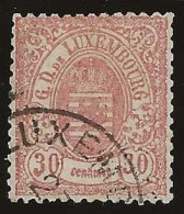 Luxembourg  .  Y&T   .   33  (2 Scans)    . 1874-80  .  Perf. 13     .    O   .    Oblitéré - 1859-1880 Armoiries