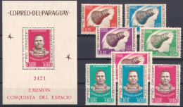Paraguay 1963, Space Explorers, 8val +BF - América Del Sur