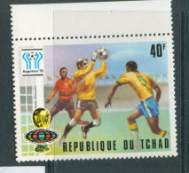 (alm) (grbr30/4) Tchad Football  Timbre XX MNH Argentina - Altri & Non Classificati