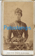 228798 ITALY TRIESTE COSTUMES WOMAN PHOTOGRAPHER GIULIO ROSSI 6.5 X 10.5 CM CARD VISIT PHOTO NO POSTAL POSTCARD - Photographs