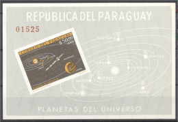 Paraguay 1962, Planets, BF IMPERFORATED - Amérique Du Sud