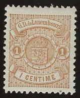 Luxembourg  .  Y&T .   39A     .  1880  .  12½x12   .   * VLH .    Neuf Avec Gomme - 1859-1880 Coat Of Arms