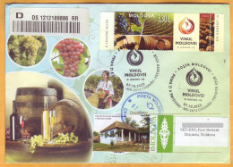 2023  Moldova FDC „Moldovan Wine – A Living Legend”, Grapes, Winemaking, Holiday Used - Moldawien (Moldau)