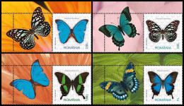 2023, Romania, Butterflies, Animals (Fauna), Insects, 4 Stamps+Label M1, MNH(**), LPMP 2424 - Unused Stamps