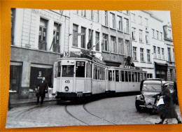 ANTWERPEN  -  Melkmarkt   - Tramway 1957  -  Foto  J. Bazin  (15 X 10.5 Cm) - Tramways