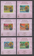 Central Africa 1980 Olympic Games Moscow, Space, Athletics, Boxing Set Of 6 S/s MNH -scarce- - Verano 1980: Moscu