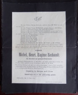 Faire Part Décès / Mijnheer Michel Eechaudt Geboren Te Nederzwalm 1888 En Aldaar Overleden Den 1928 - Obituary Notices