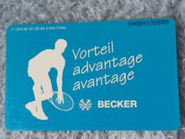 GERMANY-1121 - O 0101 - Becker-Antriebe GmbH (Tennisspieler-Silhouette) - 3.000ex. - O-Series : Series Clientes Excluidos Servicio De Colección