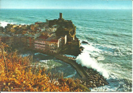 Vernazza (La Spezia) Veduta Panoramica, Mare In Burrasca, Panoramic View, Seastorm, Vue Panoramique, Ansicht - La Spezia