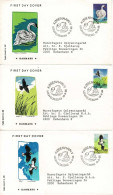 Denmark; 1986;  Birds.  Complete Set Of 5 On FDC (Foghs Covers). - Otros & Sin Clasificación