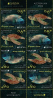 Azerbaijan 2024 CEPT EUROPA EUROPE Underwater Fauna & Flora Full Booklet Without Cover 8 Stamps - Azerbaïjan