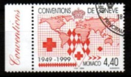 MONACO   -  1999.  Y&T N° 2188 Oblitéré.   Conventions  De  Genève - Used Stamps