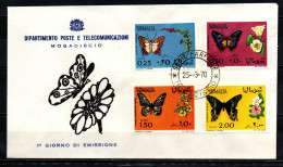 SOMALIA - 1970 - Butterflies - PRIMO GIORNO D'EMISSIONE -FIRST DAY-PREMIER JOUR-ERSTTAG-PRIMER DIA - Somalie (1960-...)