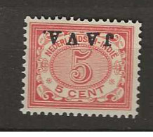 1908 MH Nederlands Indië NVPH 68f JAVA Kopstaand - India Holandeses