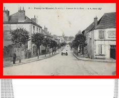 CPA (71) PARAY-le-MONIAL.  Avenue De La Gare, Animé, Commerce Boulangerie...H1070 - Paray Le Monial