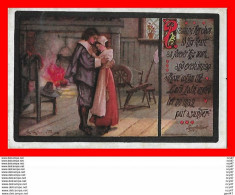 CPA. Illustrateur Américain Longfellorzer.  Jeune Couple Devant La Cheminée...CO1585 - Sonstige & Ohne Zuordnung