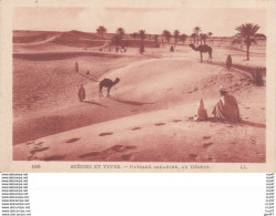 CPA  TUNISIE. Paysage Saharien, Au Désert, Dromadaire. ..C321 - Tunesië