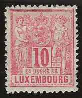 Luxembourg  .  Y&T .     51    .   * VLH .    Neuf Avec Gomme Et Une Trace Tres Légère D'une Charnière - 1882 Allégorie