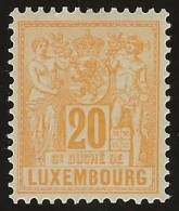 Luxembourg  .  Y&T .   53   .   * VLH .    Neuf Avec Gomme Et Une Trace Tres Légère D'une Charnière - 1882 Allegorie