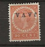 1908 MH Nederlands Indië NVPH 77f JAVA Kopstaand - Niederländisch-Indien