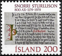 ISLANDIA 1979 - ICELAND - 800 ANIVERSARIO DEL ESCRITOR SNORRI STURLUSON - YVERT 499** - Nuevos