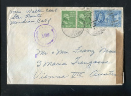 "USA" 1950, Brief Mit "ZENSUR" (Oesterreichische Zensurstelle) Nach Wien (R1279) - Storia Postale