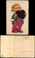 Ich Hab' Dich Zum Zum Fressen Gern! Künstlerkarte Kind Mit Herz 1920 - Pittura & Quadri