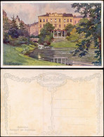 Marienbad Mariánské Lázně Stadtpark Mit Teplerhaus - Künstlerkarte, Böhmen 1928 - Tchéquie
