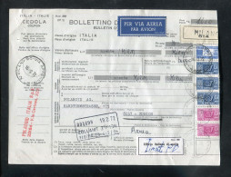 "ITALIEN" 1972, Auslands-Paketmarke In Die Schweiz, Frankatur ! (R1280) - Postal Parcels